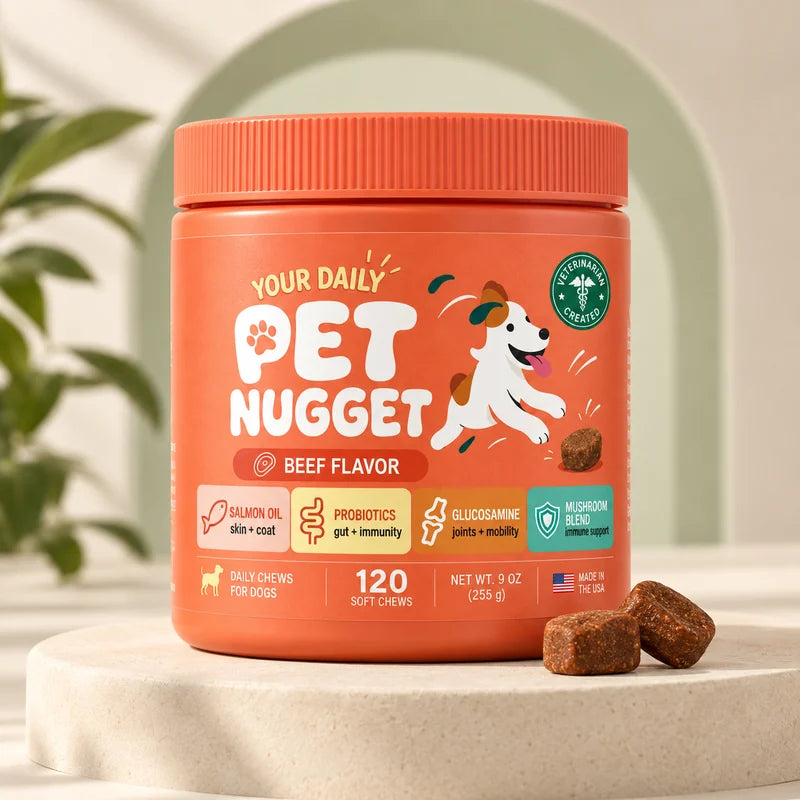PetNugget 120-chew beef-flavor jar