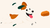 Animated dog running